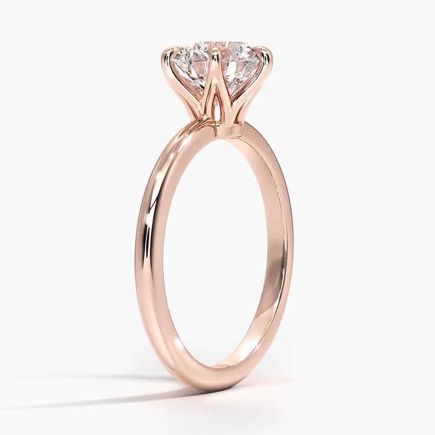Förlovningsring i roséguld med enstensring