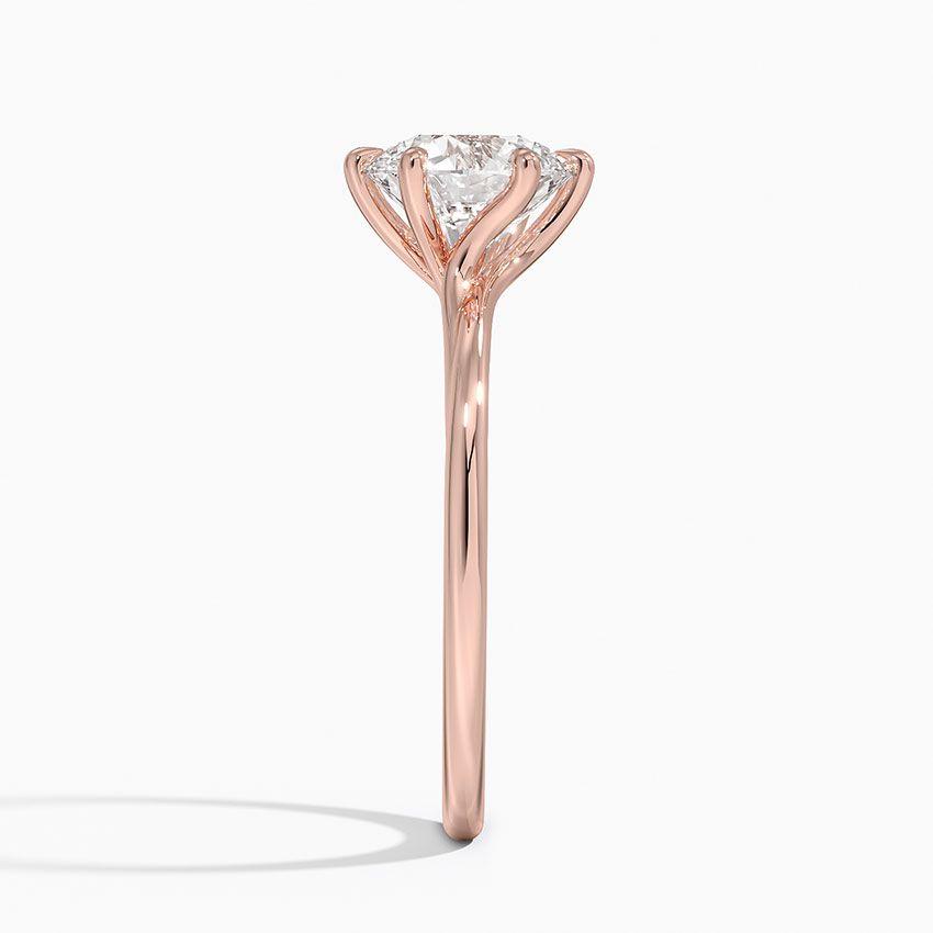 Förlovningsring i roséguld med enstensring